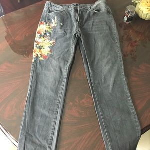 Men's Boohoo Floral Jeans Size 34